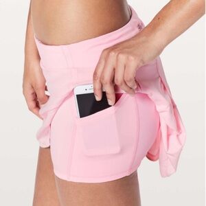 LULULEMON PACE RIVAL SKIRT (T) TALL in Miami Pink